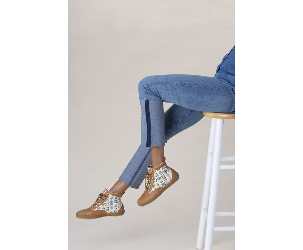 Botas Keds Mujer Marrones - Rifle Paper Co. Scout Cuero Wildflower W/ Thinsulate - 982-HPRNBC